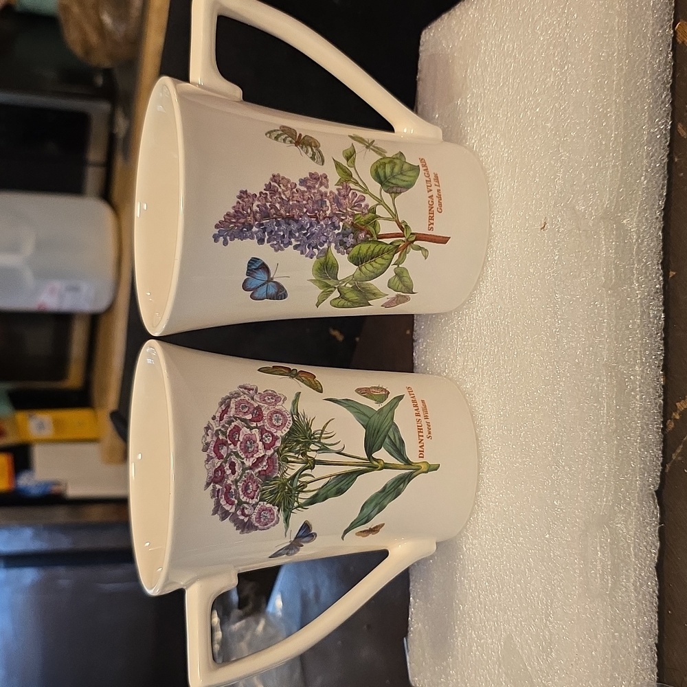 PORTMEIRION BOTANIC GARDEN BOTANIC SET OF 2 MUGS